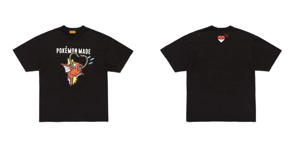 T-shirt Pokémon x Magikarpe fabriqué par l'homme (noir)