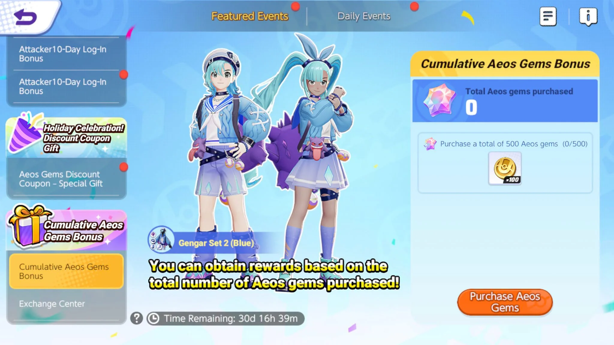 Gengar Set 2 (Bleu)