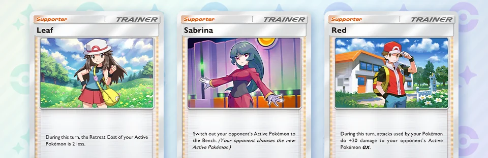 Missions de cartes pratiques – Feuille, Sabrina, Rouge