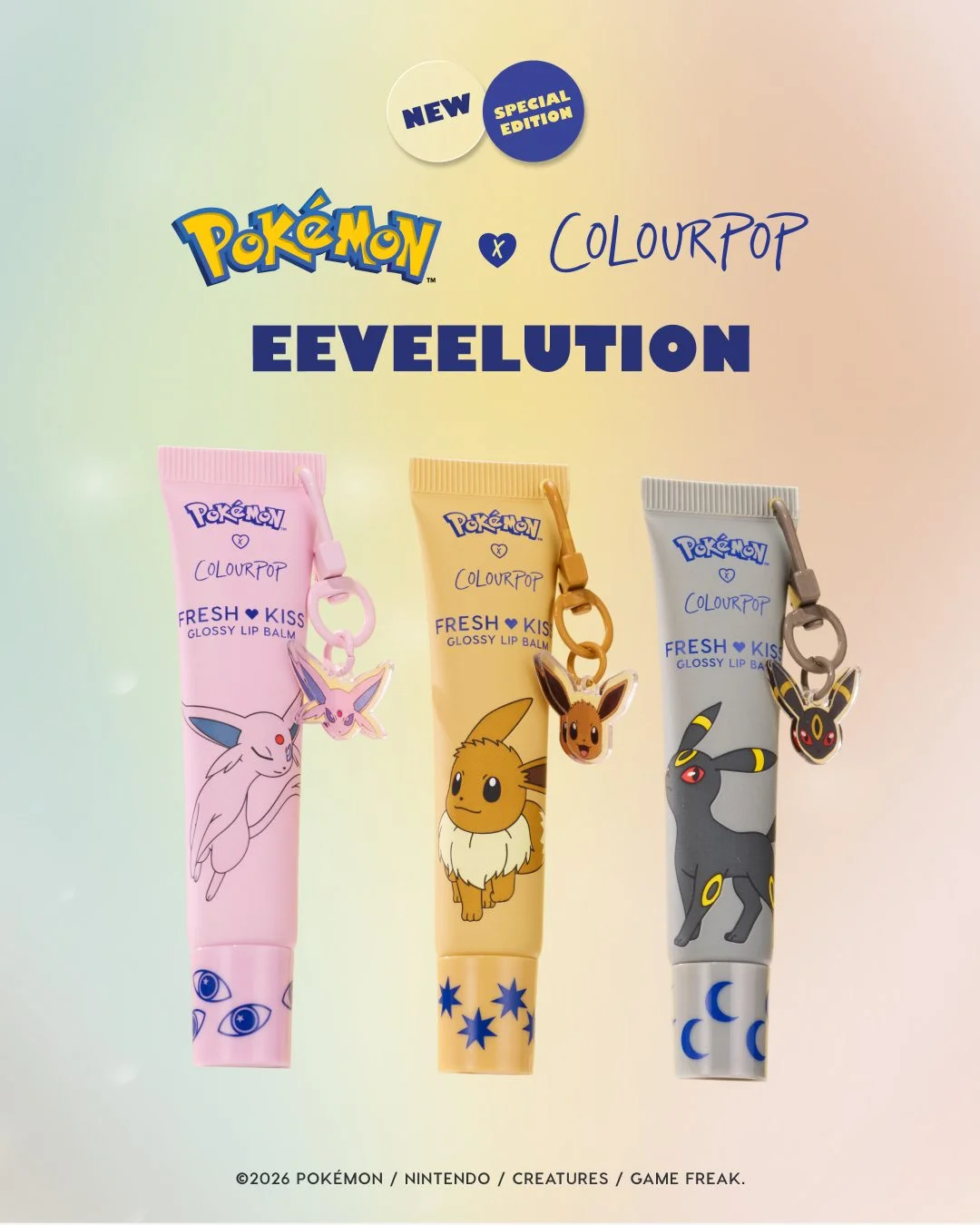 Baumes à lèvres ColourPop Eeveelution Fresh Kiss Baumes à lèvres ColourPop Eeveelution Fresh Kiss