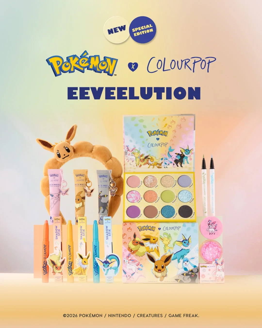 Collection ColourPop Eeveelution Collection ColourPop Eeveelution