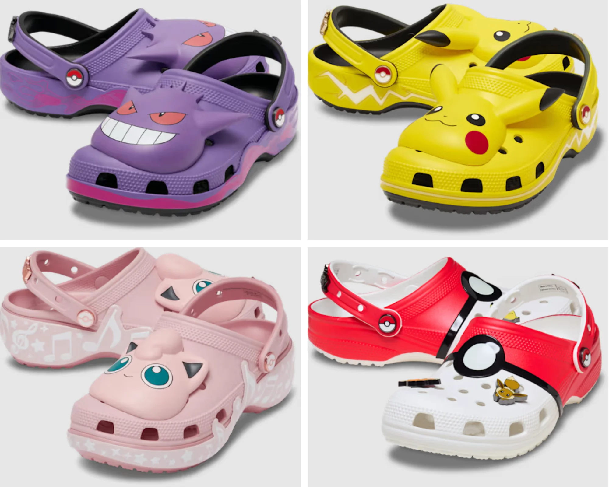 Portrait Pokémon Crocs et Poké Ball Crocs Portrait Pokémon Crocs et Poké Ball Crocs