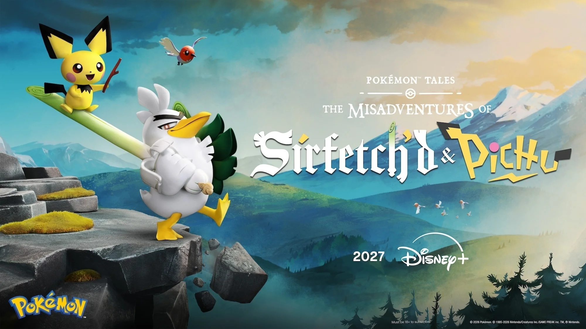 Illustration clé « Contes Pokémon : Les mésaventures de Sirfetch'd et Pichu »