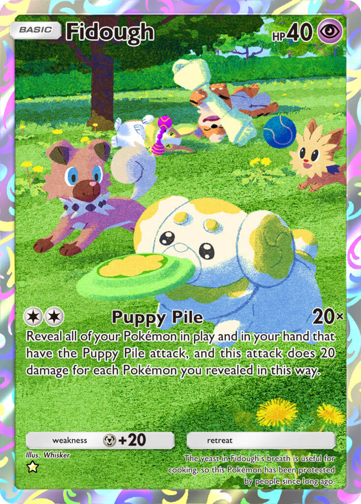 Fidough IR from Pokémon TCG Pocket's Deluxe Pack: Mega expansion