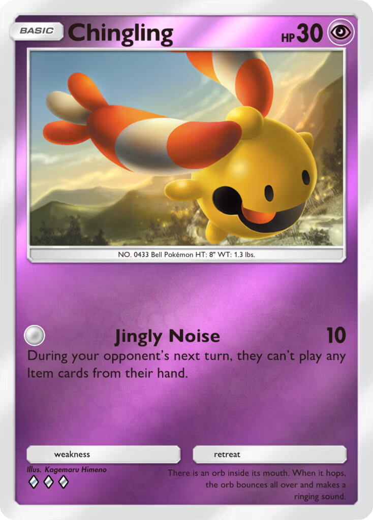 Chingling from Pokémon TCG Pocket's Deluxe Pack: Mega expansion