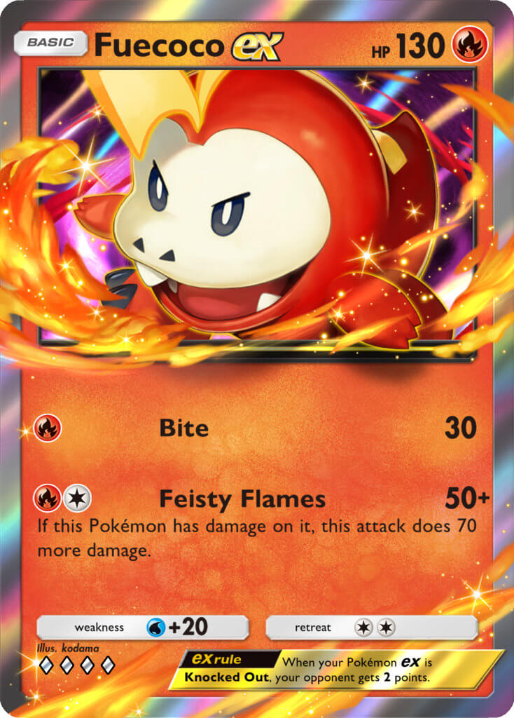 Pokémon TCG Pocket Dual Fusion Fuecoco ex card